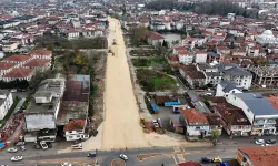 Sakarya'da bağlantı yolunda üstyapı çalışmaları hız kazandı