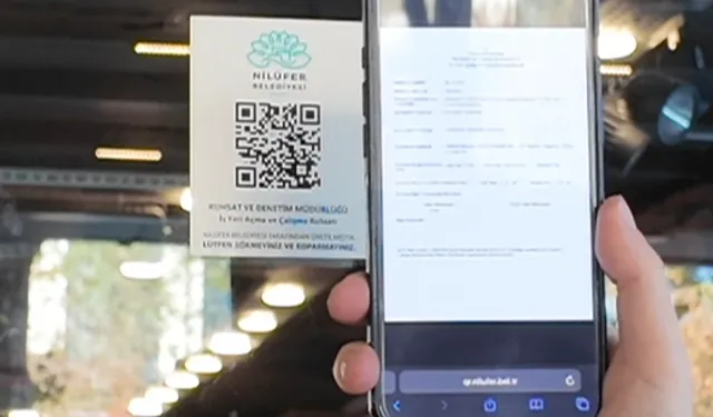 Bursa Nilüfer'de QR kod ile ruhsat dönemi başladı